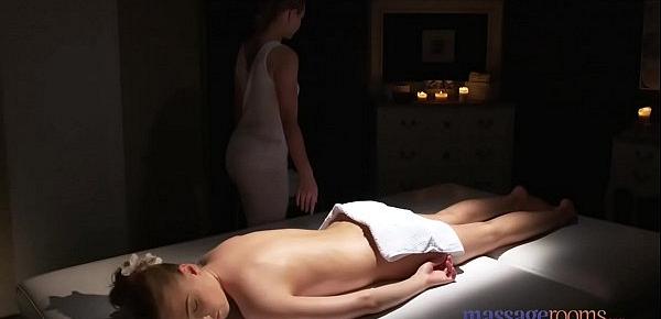  Massage Rooms Flexible blonde Russian babe is fucked by plump bum lesbian